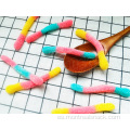 OEM Sour Halal Gummy Neon Worms Confitionery Candy